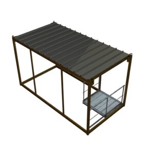Escalier extérieur issue de secours pour bâtiments modulaires. Escalier pour les base-vie. Escalier pour les bâtiments préfabriqués.