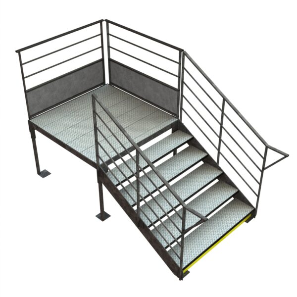Escalier PMR à 5 marches