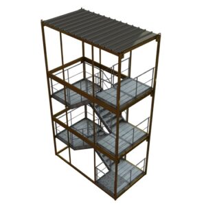 Escaliers cage pour base vie chantier